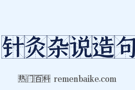 针灸杂说造句是什么意思的图片